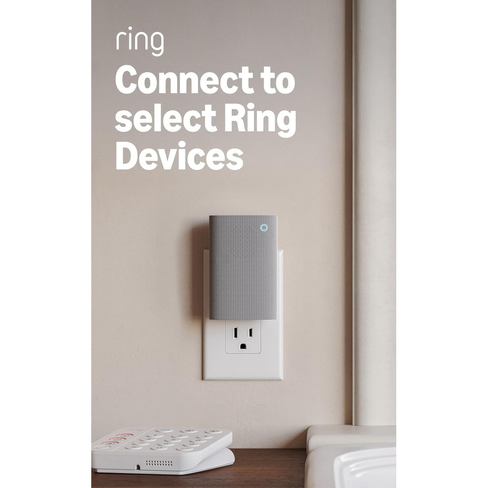 image:imageRing Chime Plus newest model  Crisp clear audio alerts for select Ring devices builtin nightlight customizable tones easy plugin setup White