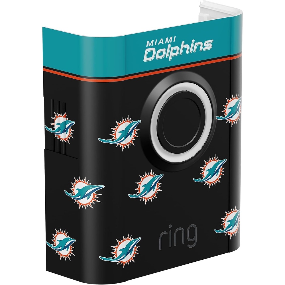 image:imageAllNew Limited Edition Official NFL Faceplate for Ring Doorbells  Video Doorbell 3 Video Doorbell 3 Plus Video Doorbell 4 Battery Doorbell Plus and Battery Doorbell Pro  Philadelphia EaglesMiami Dolphins