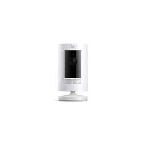 Ring Outdoor Cam (Stick Up Cam), Weather-resistant home or business HD security camera, Live View, Color Night Vision, Two-Way Talk, motion alerts, Works with Alexa, White(1 Camera)