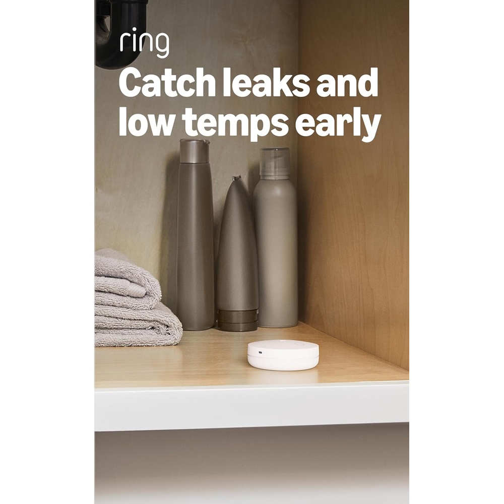 image:imageRing Sensors Flood amp Freeze Sensor newest model  Protect against water damage and frozen pipes on Amazon Sidewalk no base station needed
