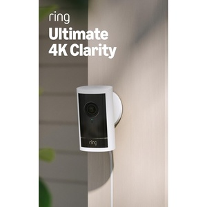 Ring Outdoor Cam Pro, Plug-In (Newest Model), White with Spotlight Cam Pro, Plug-In (Newest Model), White