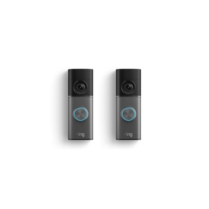 Ring Wired Doorbell Pro (newest model), Home or business security, Retinal 4K with wide-angle video, 10x Enhanced Zoom, and Low-Light Sight, Deep Silver(Deep Silver)