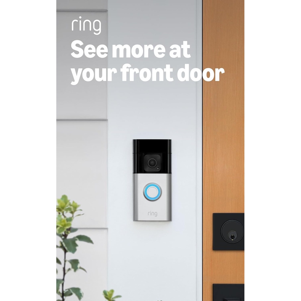 image:imageLikeNew Ring Battery Doorbell Plus Home or business security HeadtoToe HD Video motion detection amp alerts and TwoWay Talk