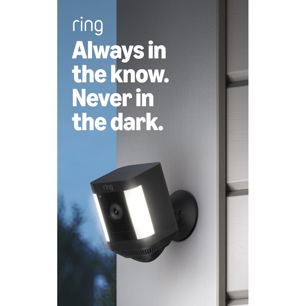 image:imageLikeNew Ring Spotlight Cam Plus Battery newest model Home or business security with HD video TwoWay Talk Color Night Vision and Security Siren Black