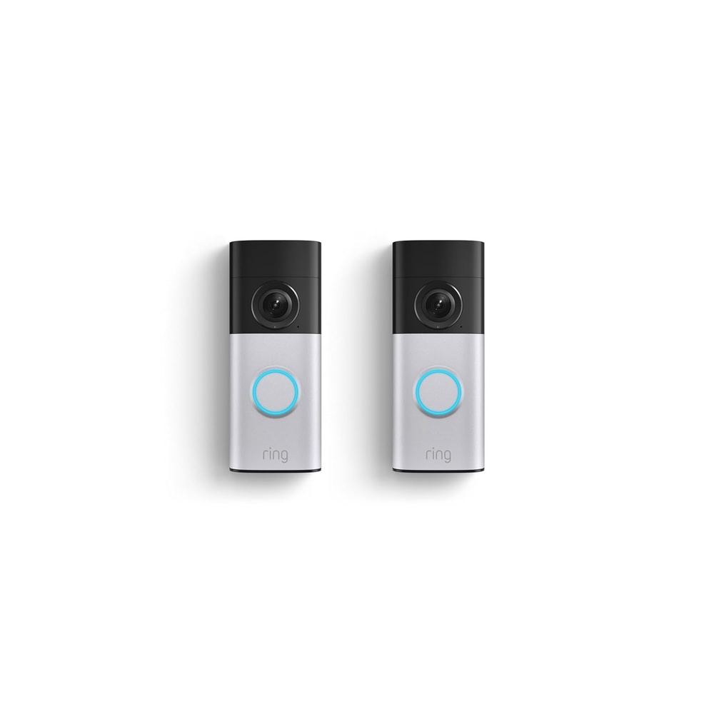 image:imageRing Wired Doorbell Plus newest model Home or business security Retinal 2K with wideangle video 4x Enhanced Zoom and LowLight Sight Nickel SilverNickel Silver