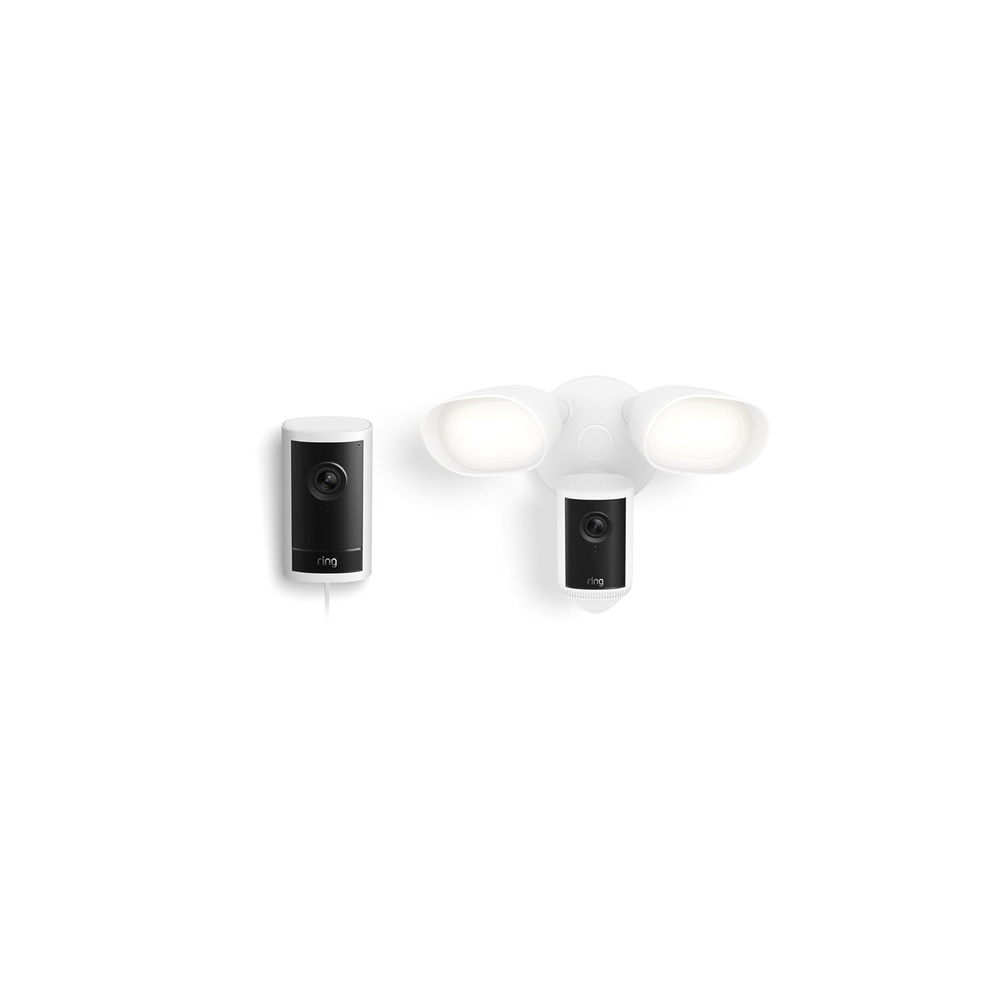image:imageRing Outdoor Cam Pro PlugIn Newest Model White with Floodlight Cam Pro Newest Model White