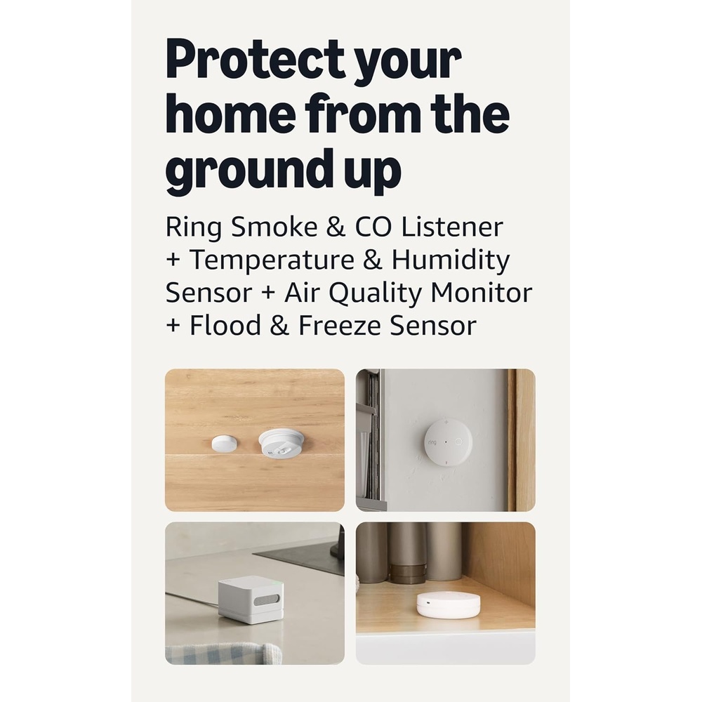 image:imageSmoke amp CO Listener Newest Model with Temperature amp Humidity Sensor newest model Air Quality Monitor and Flood amp Freeze Sensor newest model